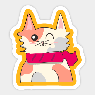 Cats With Scarves #3 - WINK Sticker